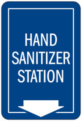 Hand sanitizing sign and labels
