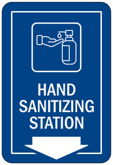 Naklejka premium Hand sanitizing sign and labels