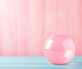 Pink Ball on Blue Table