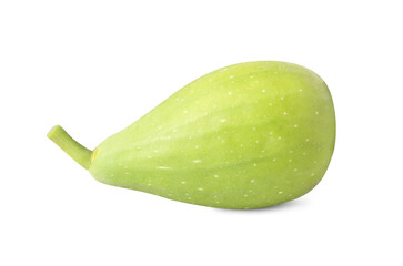 One fresh green fig isolated on white