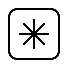 asterisk line icon