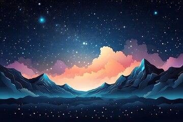 Fototapeta premium Abstract Cosmos Background with Stars and Sky – Astrology Vector Design
