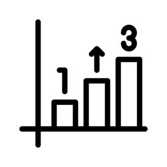 bars graph line icon