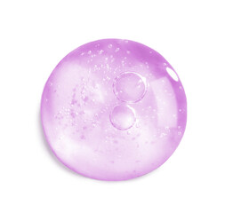 Serum drop on white background, top view. Skin care product