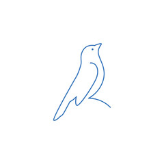 Obraz premium bird line minimalist logo design graphic vector