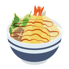 天丼のイラスト