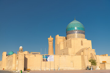 Awesome view of the Po-i-Kalan complex in Bukhara, Uzbekistan.