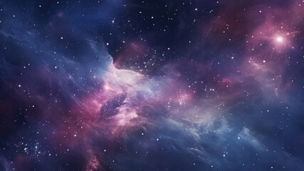 Space background with realistic nebula and shining stars. Colorful cosmos with stardust and milky...