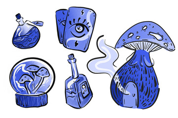 Magic Potions Illustrations Set