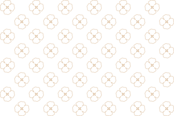 Geometric of grid pattern. Design flowers shape gold on white background. Design print for illustration, textile, kids, magazine, cover, card, background, wallpaper. Set 4
