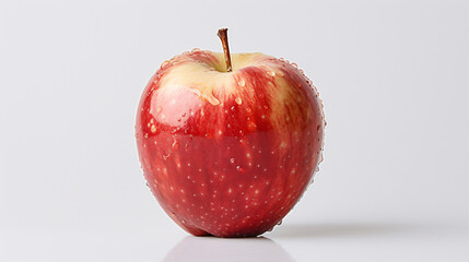 a red apple with water droplets on it