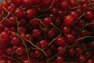 red cherries background