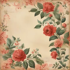 Gardinen floral background Generative AI © 현정 김