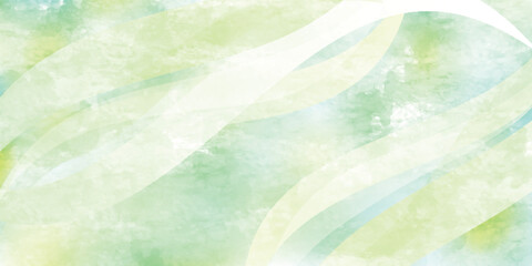 新緑　和紙　水彩　背景 © J BOY