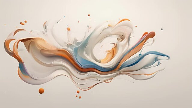 Minimal animation of a single hand drawing fluid lines and shapes that come to life on a plain white background.