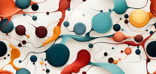 Colorful stripe waves pattern background by Ai generate.