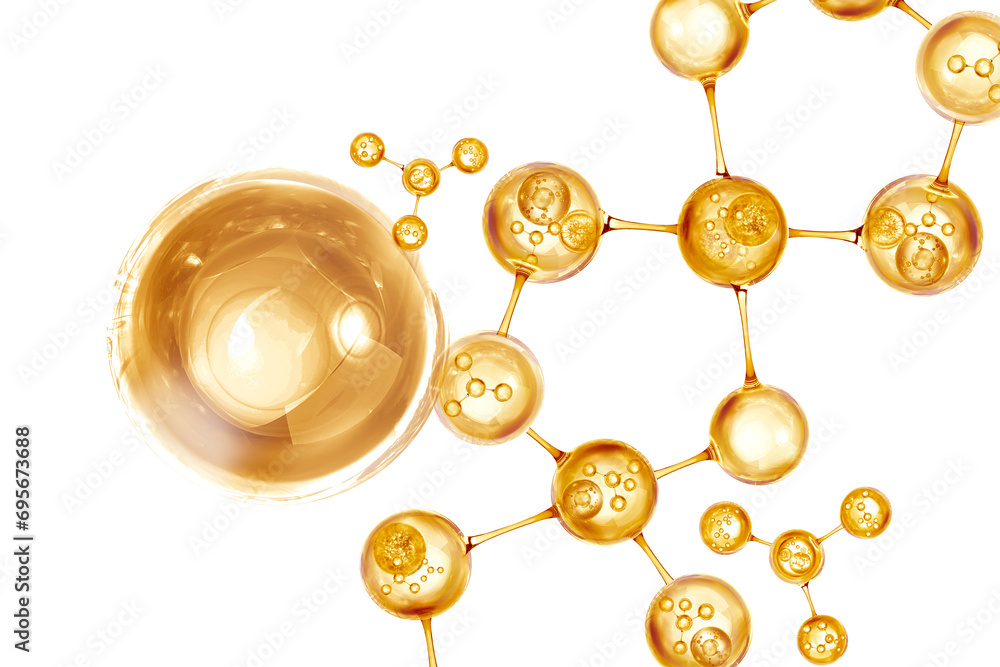 Wall mural gold molecule and gold stem cell