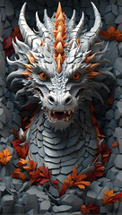 Amazing Detailed Dragon Illustration Render