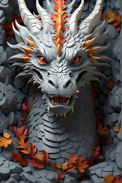 Amazing Detailed Dragon Illustration Render