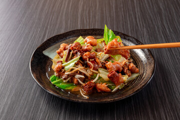 ホルモン焼き ホルモン炒め Teppanyaki and stir-fried offal