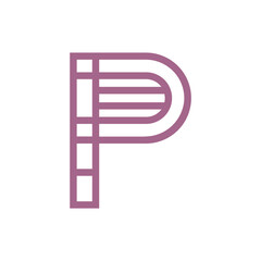 Monogram P design vector logo. Monogram initial letter mark P logo design. Monogram design vector logo. Monogram initial letter mark P logo design. Simple P monogram. Monogram P design logo