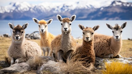 Patagonian Adventure: Exploring Torres del Paine's Snowy Mountains and Wildlife Watching Llamas.