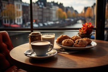 A Taste of Holland: Cozy Café Ambiance with Dutch Stroopwafels Delight.




 - obrazy, fototapety, plakaty