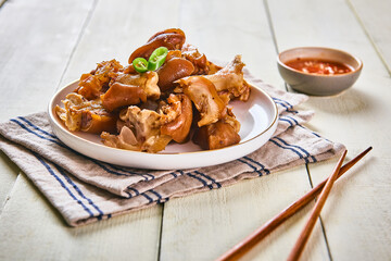 pig hocks with delicious sauce set
