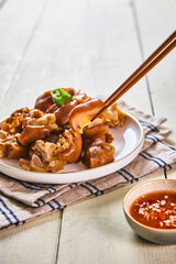 pig hocks with delicious sauce set