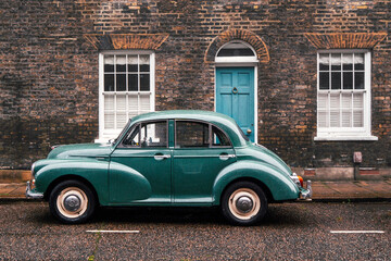 Classic car in a London street, England