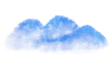Watercolor painting abstract ink landscape mountain fog .Traditional classic chinese painting. element asia art style.png.	 - 695679297