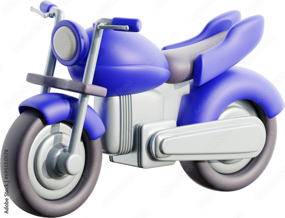 Wall mural motorcycle 3d illustration