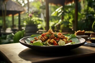 Gado-Gado Delight: A Harmony of Colors and Flavors in Indonesian Fusion Salad.  