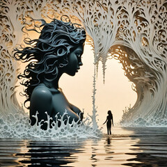 mother of water 물의 어머니 Generative AI