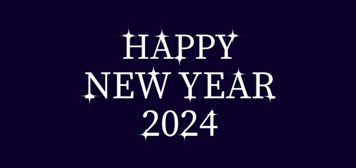  Happy 2024 New Year Beautiful Text Design illustration