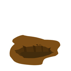 Ground Hole Vector Illustration 