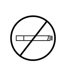 No Smoking Line Icon 