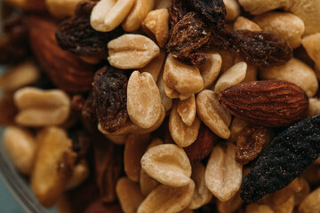 nuts and raisins