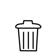 Trash Can Line Icon 