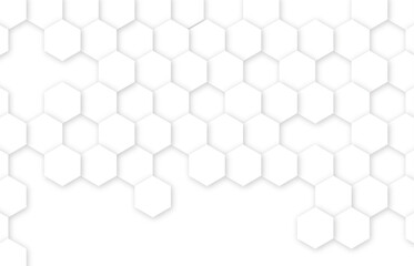 Abstract background with hexagons. The shape of hexagon. Technology and background concept. Vector illustration.