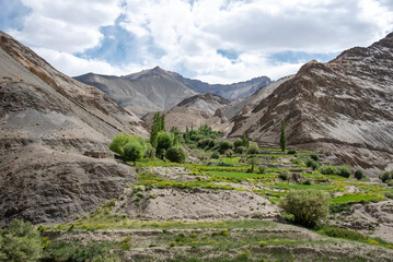 The beautiful views of road from Likir Monastery to Alchi Monastery