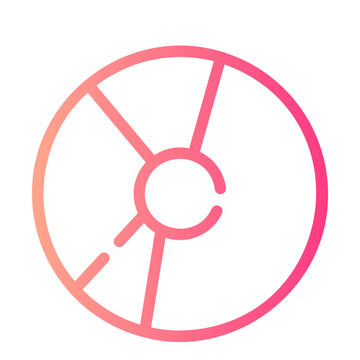 dvd disck Line Gradient Icon