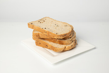 Sliced Bread isolated on a white background, bakery concept