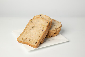 Sliced Bread isolated on a white background, bakery concept