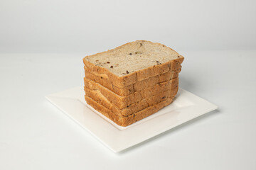 Sliced Bread isolated on a white background, bakery concept
