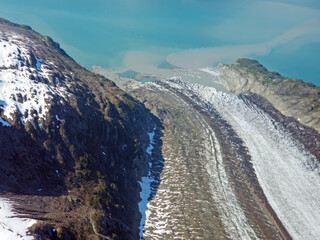 Lamplugh glacier in Alaska in summer - Powered by Adobe