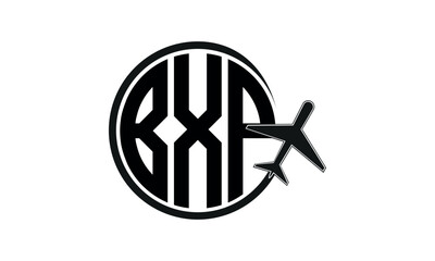 BXP three initial letter circle tour & travel agency logo design vector template. hajj umrah agency, abstract, wordmark, business, monogram, minimalist, brand, company, flat, tourism agency, tourist - obrazy, fototapety, plakaty