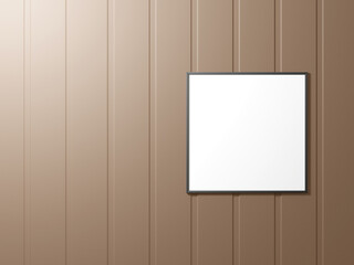 Minimal picture poster frame mockup on the wall