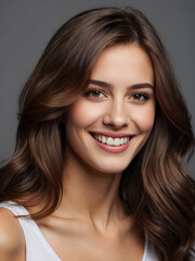 beauty portrait of a girl looking at the camera