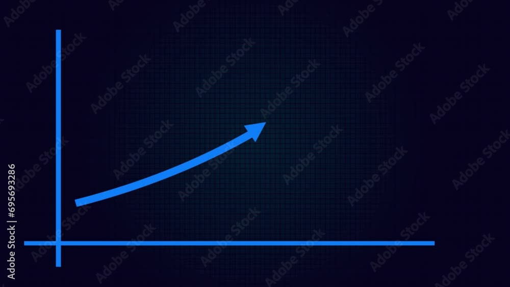 Aufkleber business growth and business success globing graph presentation. abstract business growth graph anim